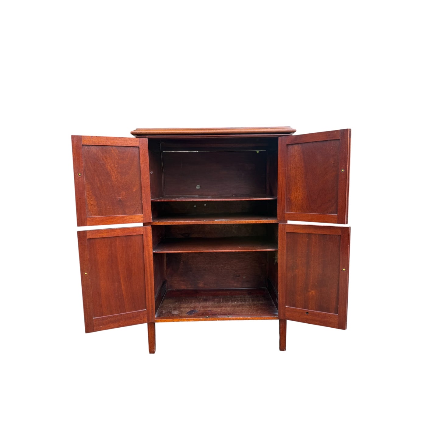Vintage Mahogany Cocktail Cabinet / Drinks Cabinet – Mid Century Four Door Storage Cupboard