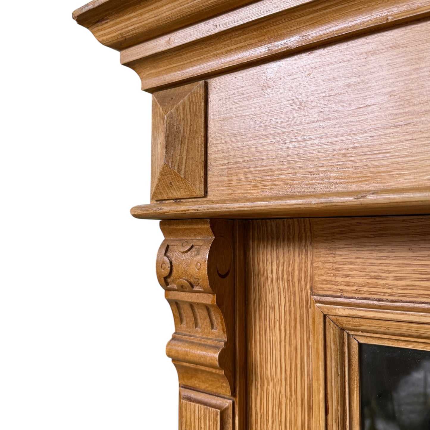Antique Pine Knock-Down Linen Press / Armoire – Victorian Storage Cabinet