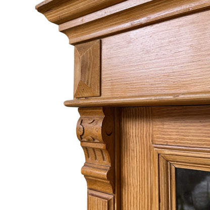 Antique Pine Knock-Down Linen Press / Armoire – Victorian Storage Cabinet