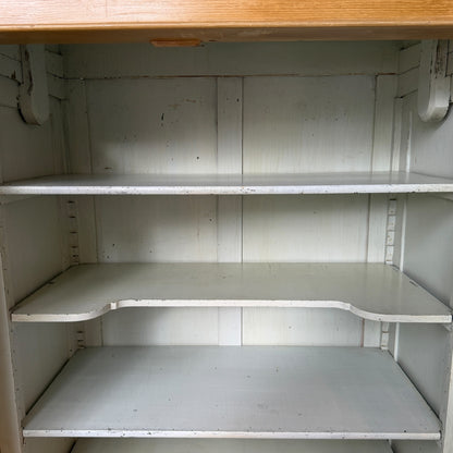 Antique Pine Knock-Down Linen Press / Armoire – Victorian Storage Cabinet