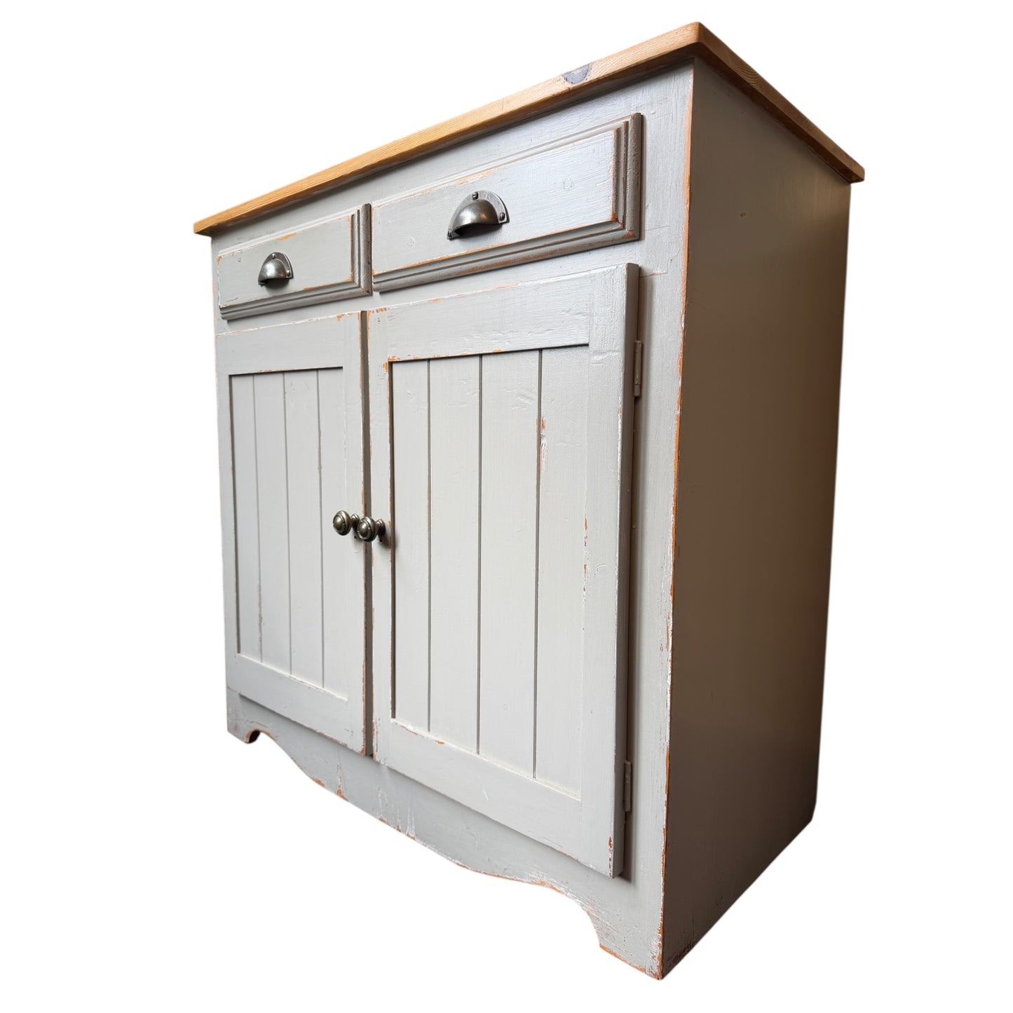 Painted Pine Sideboard / Cupboard – Rustic Farmhouse Cabinet