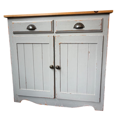 Painted Pine Sideboard / Cupboard – Rustic Farmhouse Cabinet