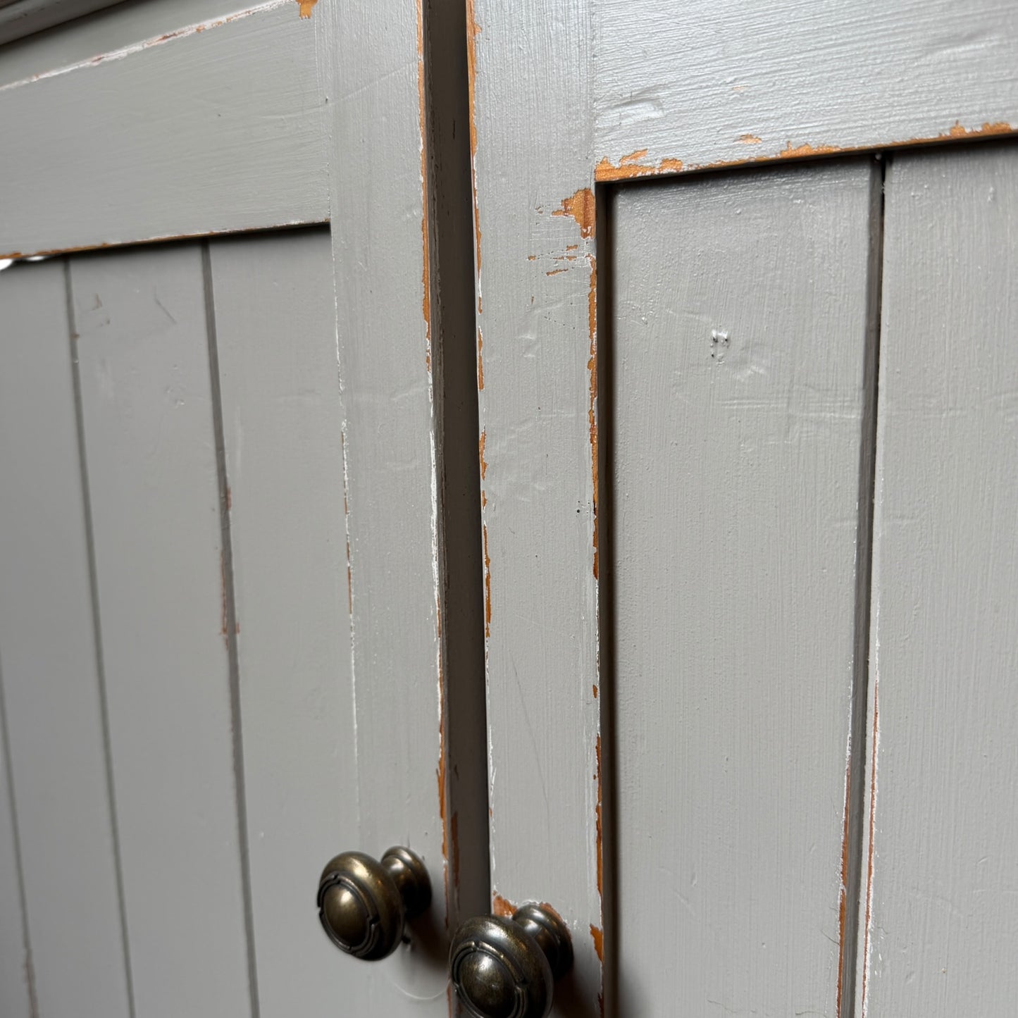Painted Pine Sideboard / Cupboard – Rustic Farmhouse Cabinet