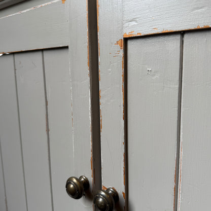 Painted Pine Sideboard / Cupboard – Rustic Farmhouse Cabinet