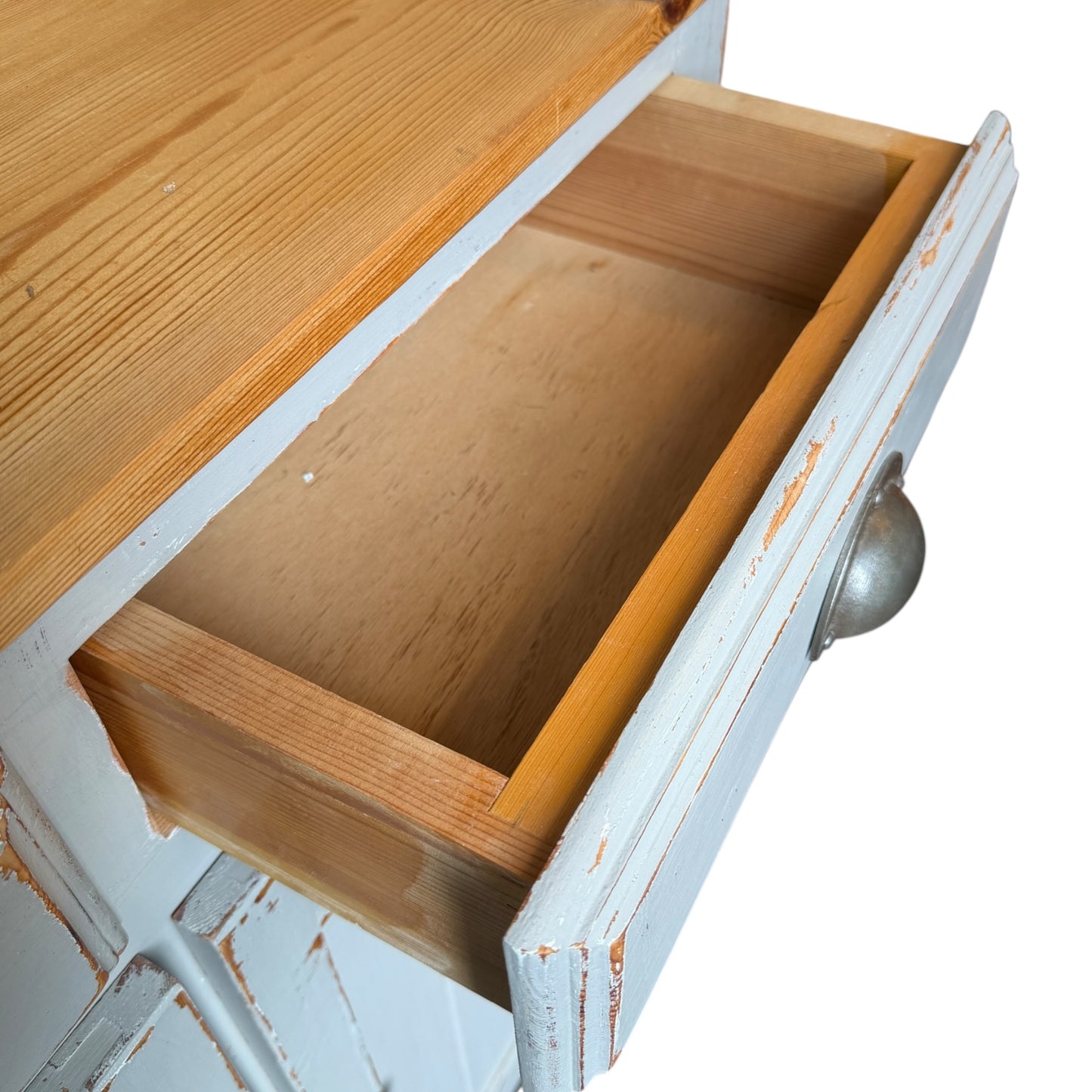 Painted Pine Sideboard / Cupboard – Rustic Farmhouse Cabinet