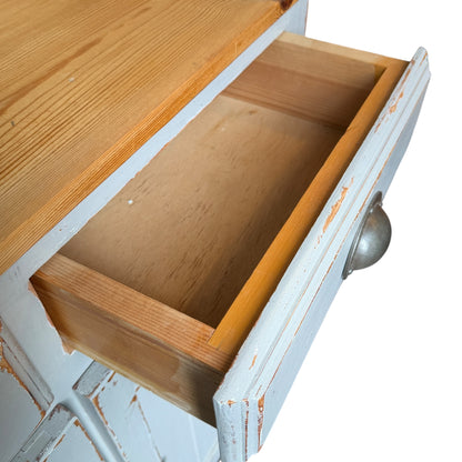 Painted Pine Sideboard / Cupboard – Rustic Farmhouse Cabinet