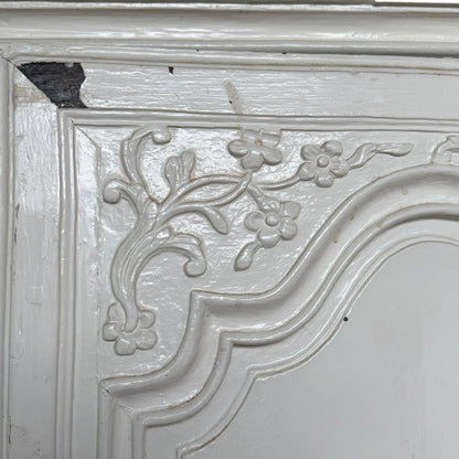 Antique French Oak Armoire Wardrobe – Rustic Painted Country Cupboard