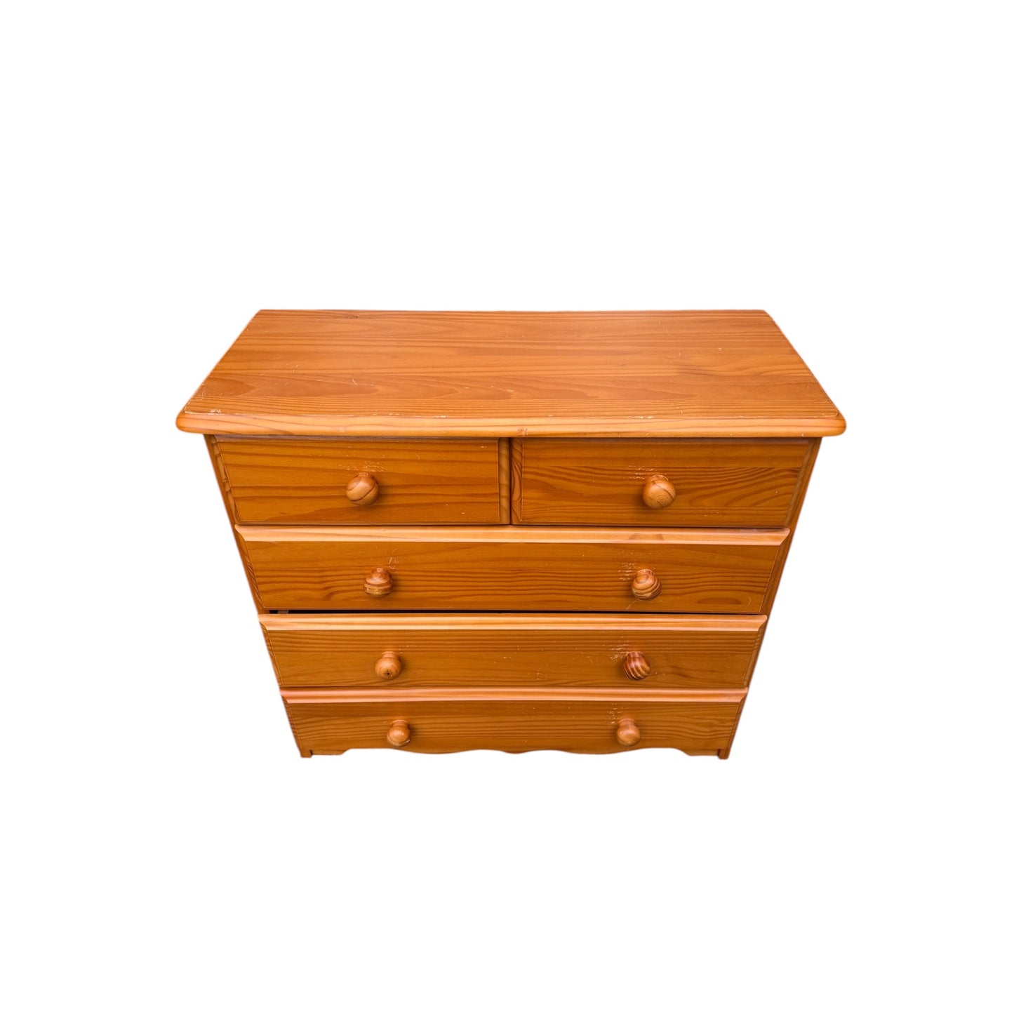 Contemporary Pine Chest of Drawers – 5 Drawer Bedroom Storage Chest – Rustic Country Style