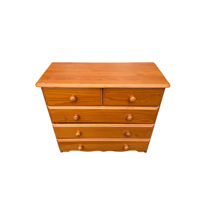 Contemporary Pine Chest of Drawers – 5 Drawer Bedroom Storage Chest – Rustic Country Style