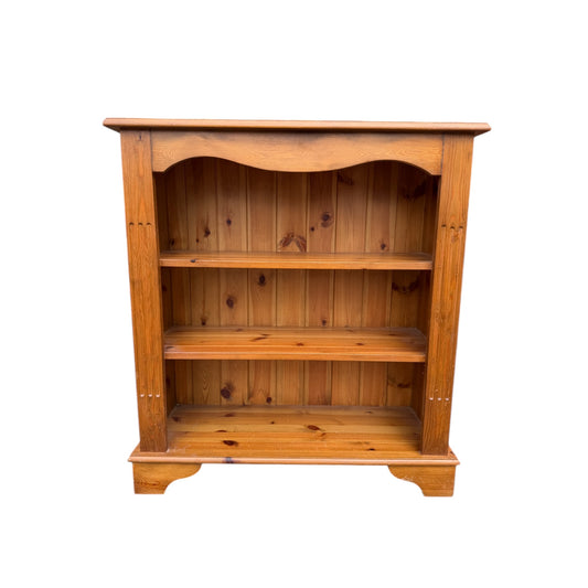 Contemporary Pine Bookcase / Open Shelving Unit – Rustic Country Style Display Shelves