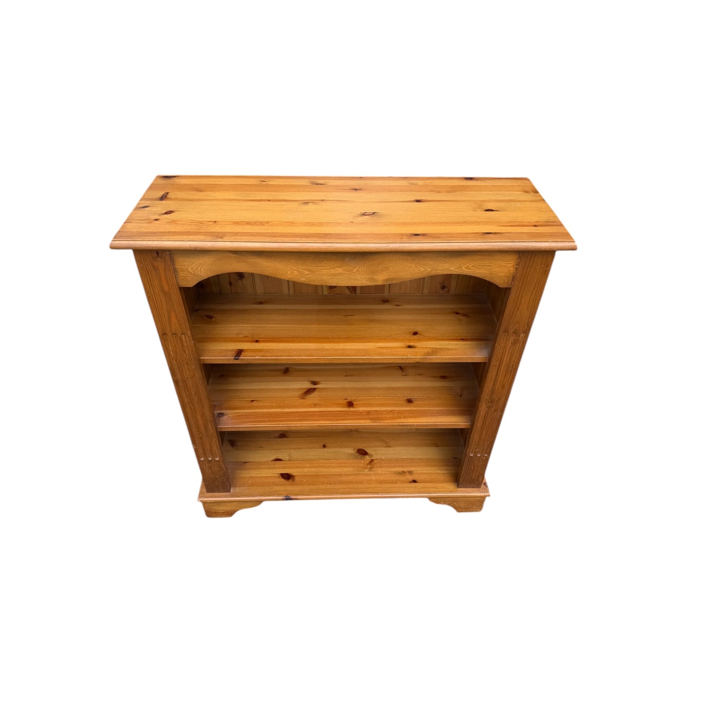 Contemporary Pine Bookcase / Open Shelving Unit – Rustic Country Style Display Shelves