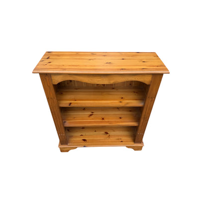 Contemporary Pine Bookcase / Open Shelving Unit – Rustic Country Style Display Shelves