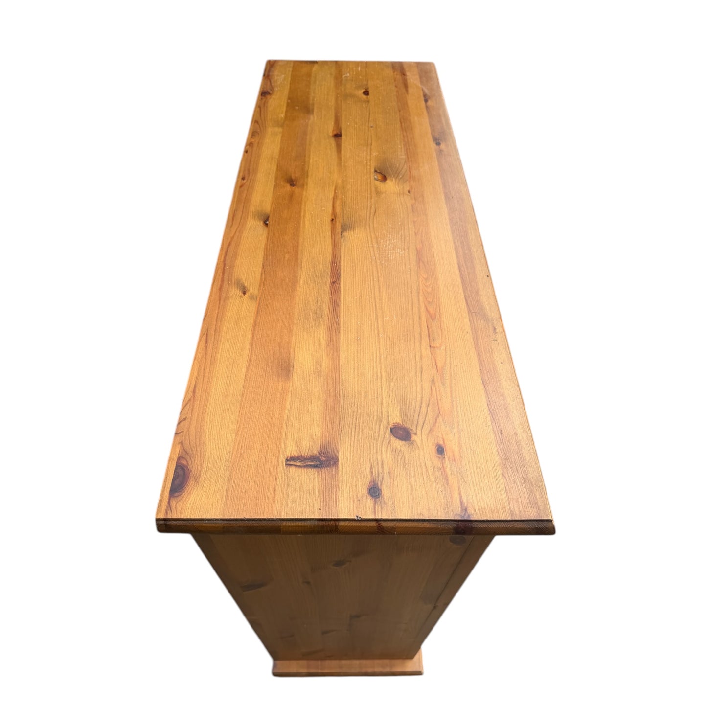 Contemporary Pine Bookcase / Open Shelving Unit – Rustic Country Style Display Shelves