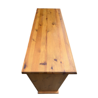 Contemporary Pine Bookcase / Open Shelving Unit – Rustic Country Style Display Shelves