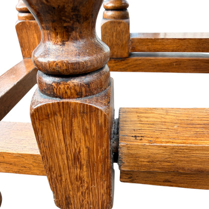 Oak Drop Leaf Dining Table – Barley Twist Legs – Gateleg Extending Table