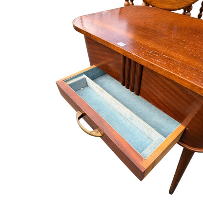 Vintage Mid Century Sewing Box Side Table – Morco Product – Lift Top Storage Cabinet
