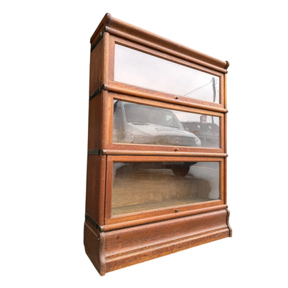 Antique Globe Wernicke Oak Stacking Library Bookcase / Barrister Bookcase / Sectional Bookcase