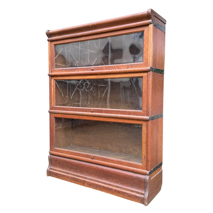 Antique Globe Wernicke Oak Stacking Library Bookcase / Barrister Bookcase / Sectional Bookcase
