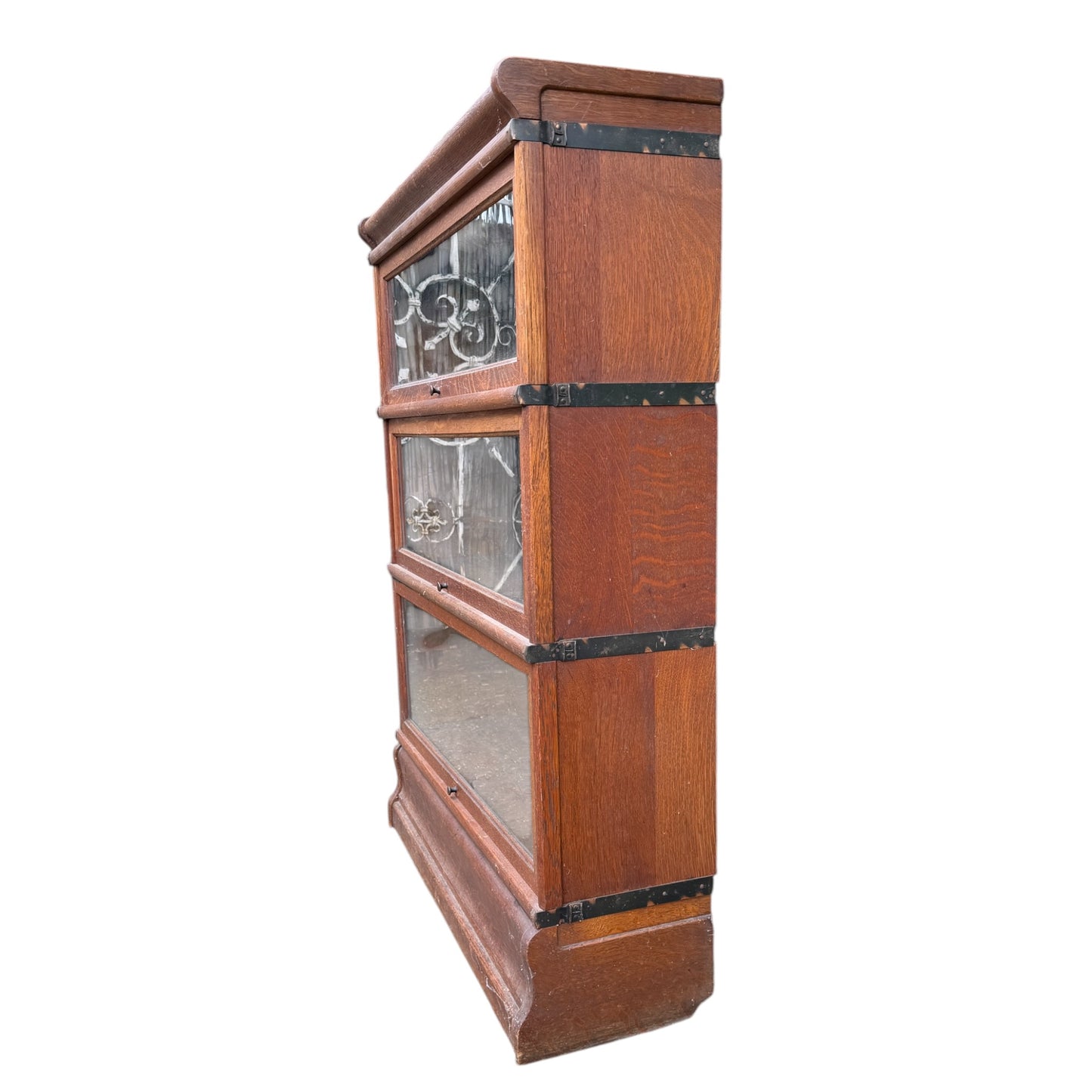 Antique Globe Wernicke Oak Stacking Library Bookcase / Barrister Bookcase / Sectional Bookcase