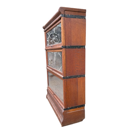 Antique Globe Wernicke Oak Stacking Library Bookcase / Barrister Bookcase / Sectional Bookcase