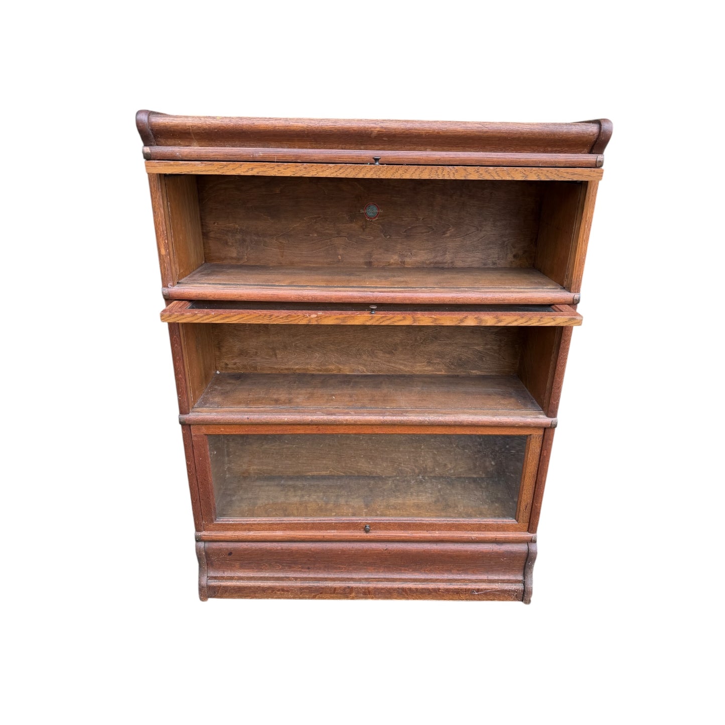 Antique Globe Wernicke Oak Stacking Library Bookcase / Barrister Bookcase / Sectional Bookcase