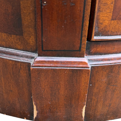 Large Traditional Leather Top Mahogany Twin Pedestal Desk by Brights of Nettlebed