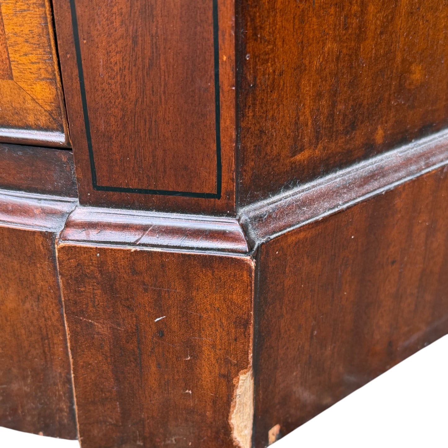 Large Traditional Leather Top Mahogany Twin Pedestal Desk by Brights of Nettlebed