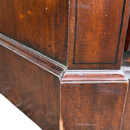 Large Traditional Leather Top Mahogany Twin Pedestal Desk by Brights of Nettlebed