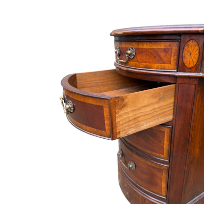 Large Traditional Leather Top Mahogany Twin Pedestal Desk by Brights of Nettlebed