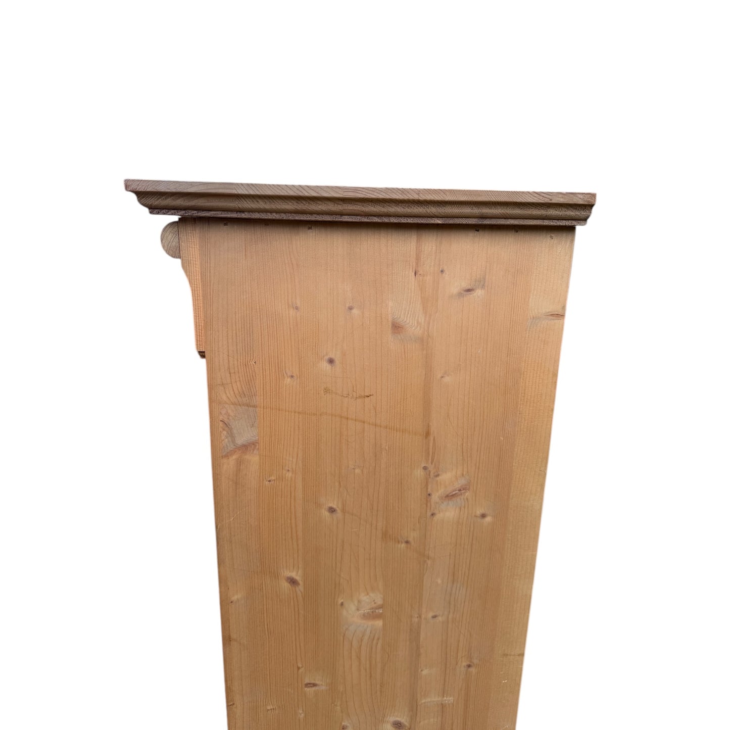 Rustic Farmhouse Waxed Antique Pine Open Bookcase