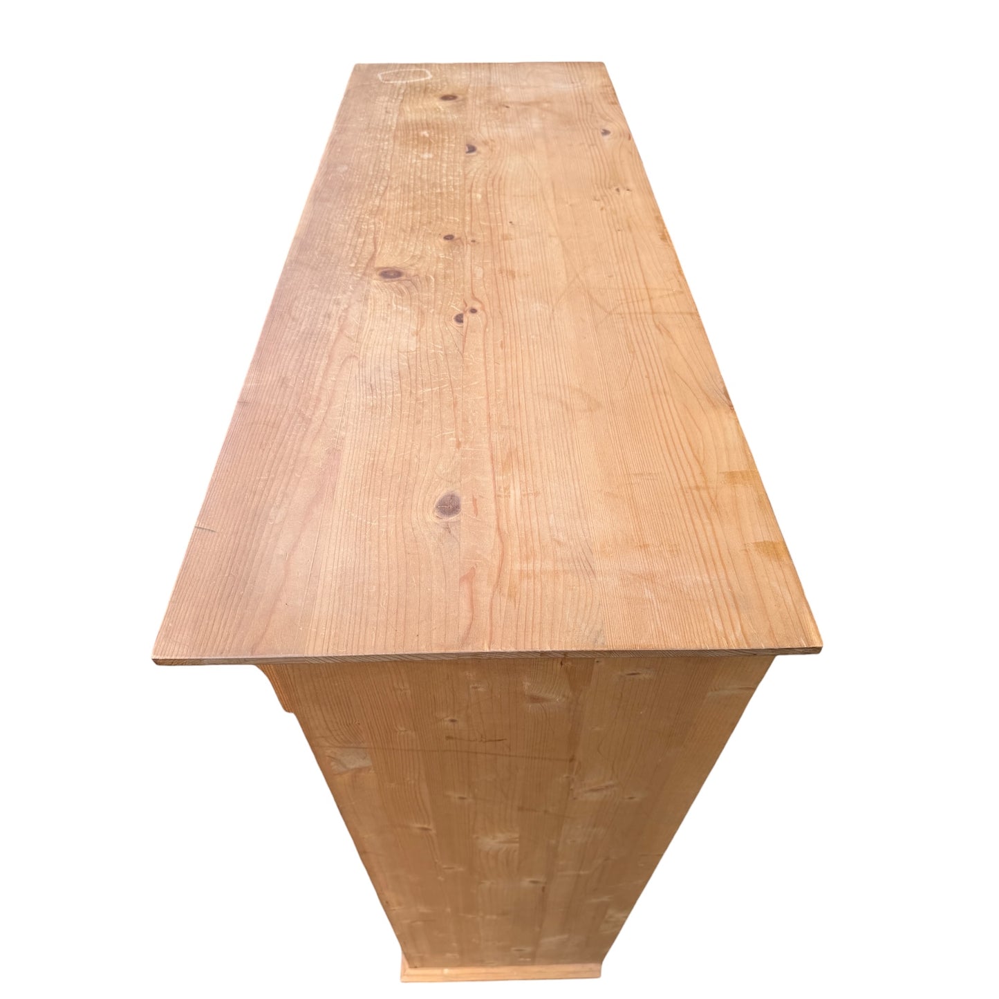 Rustic Farmhouse Waxed Antique Pine Open Bookcase