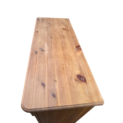 Contemporary Pine Bookcase Shelving with Drawer
