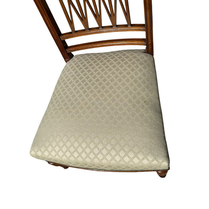 Antique Victorian Mahogany Nursing Chair - Carved Lattice Back Bedroom Chair 79cm