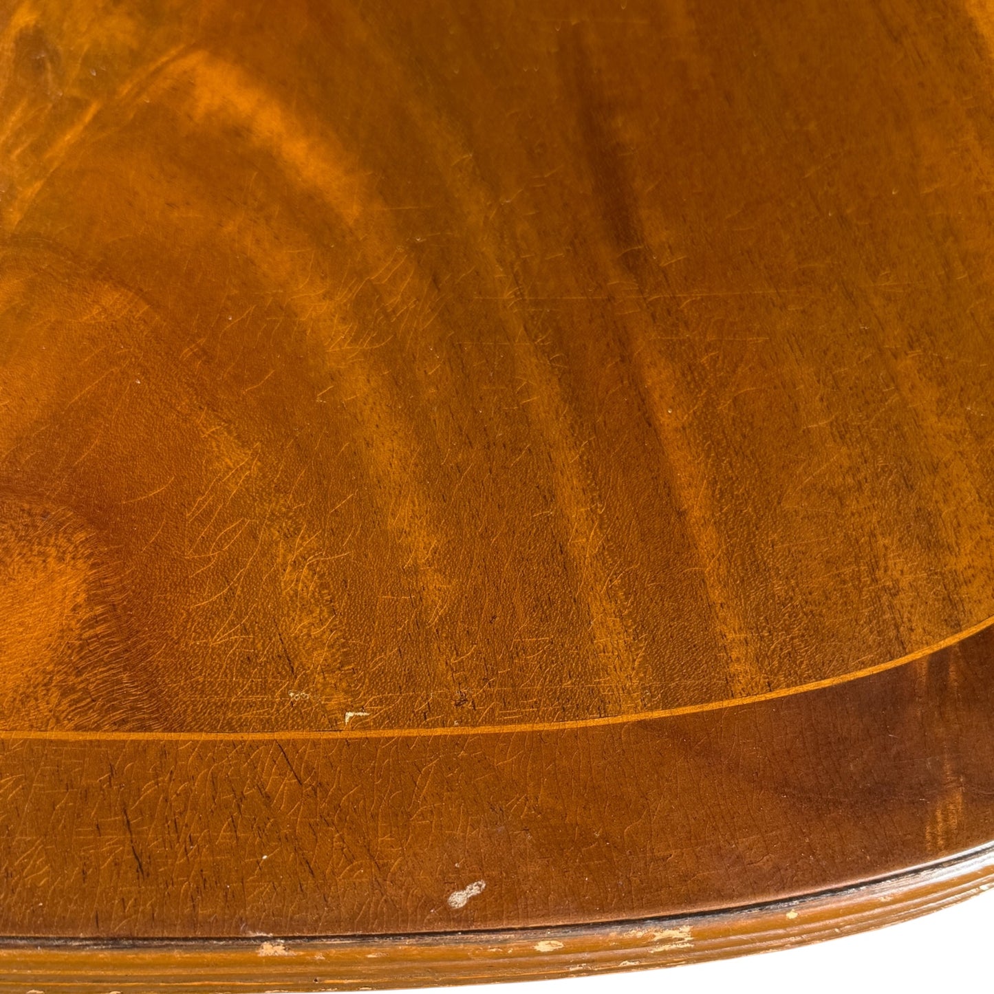 Vintage Regency Style Mahogany Coffee Table - Large Flame Veneer Sofa Table 122cm