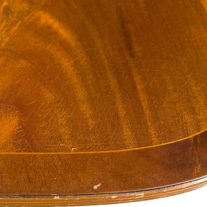 Vintage Regency Style Mahogany Coffee Table - Large Flame Veneer Sofa Table 122cm
