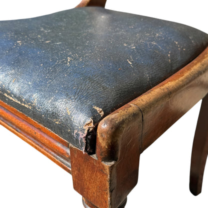 Antique Victorian Mahogany Balloon Back Chair - Carved Dining Bedroom Chair 87cm