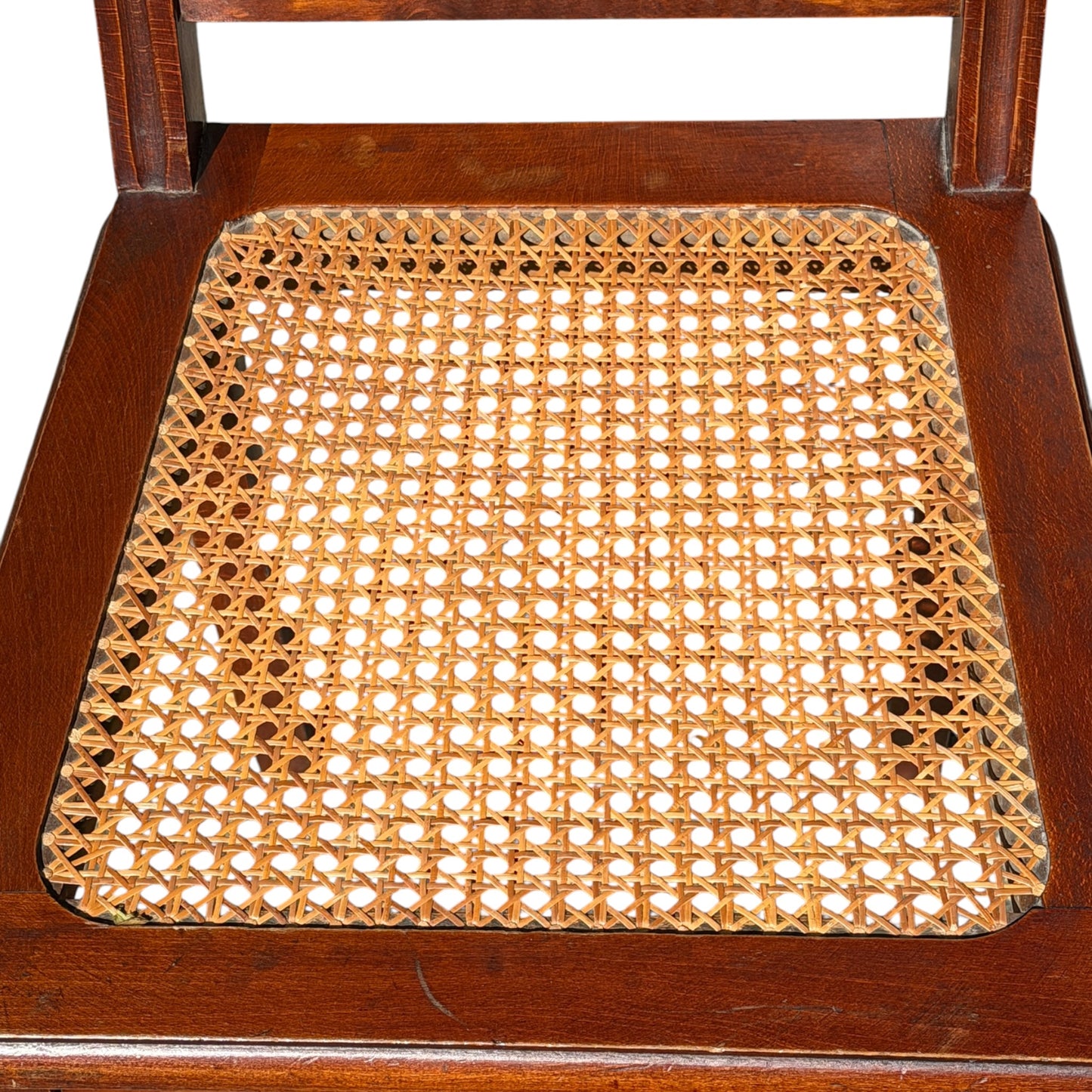 Vintage Victorian Style Side Chair - Bedroom Occasional Chair Woven Cane Seat