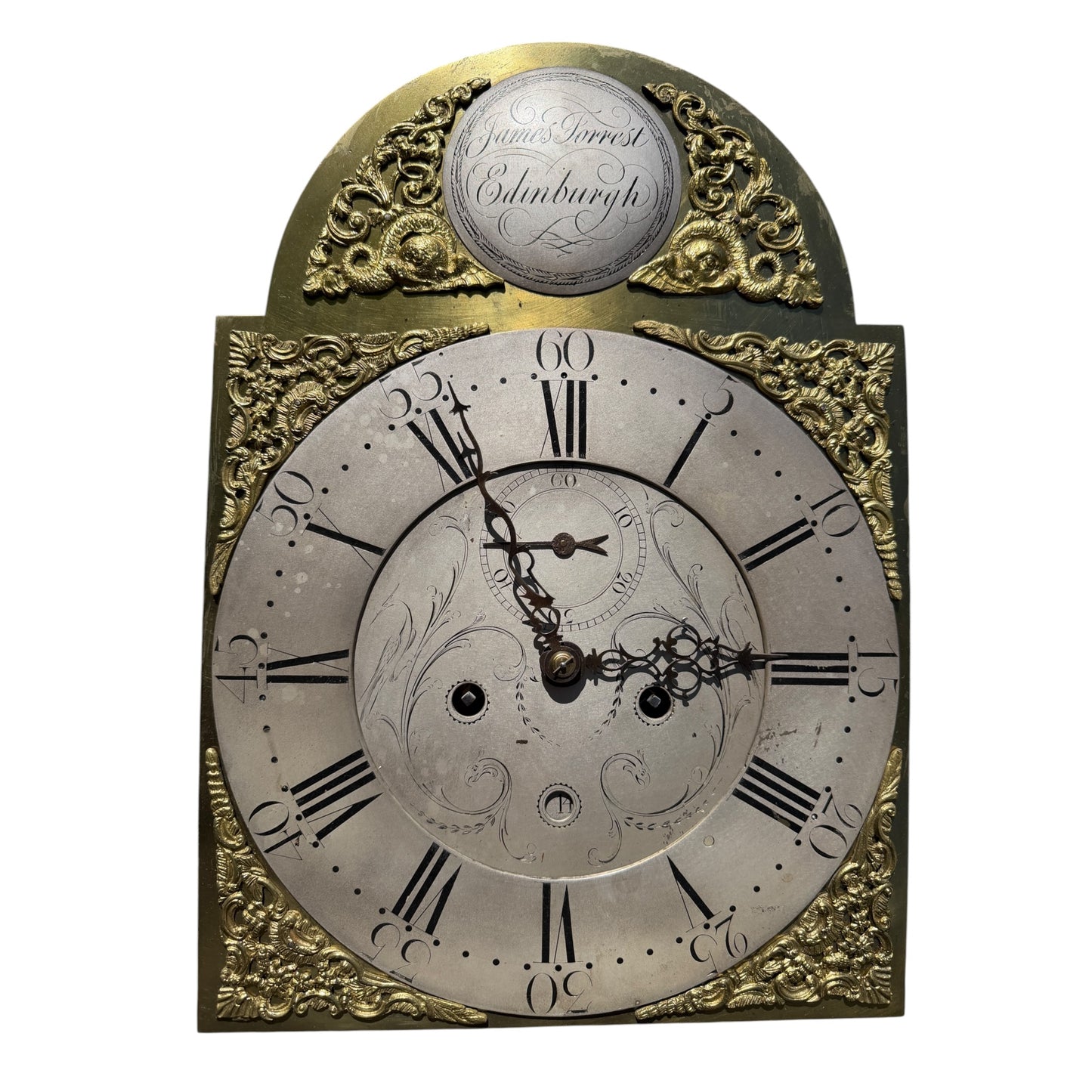 Antique Georgian Scottish 8-Day Longcase Clock by James Forrest Edinburgh – Flame Mahogany Veneer Grandfather Clock