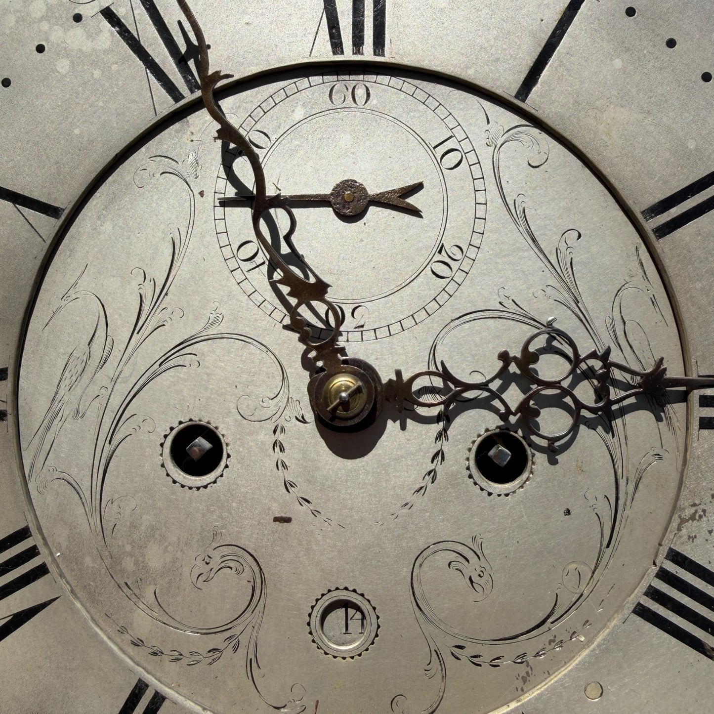 Antique Georgian Scottish 8-Day Longcase Clock by James Forrest Edinburgh – Flame Mahogany Veneer Grandfather Clock
