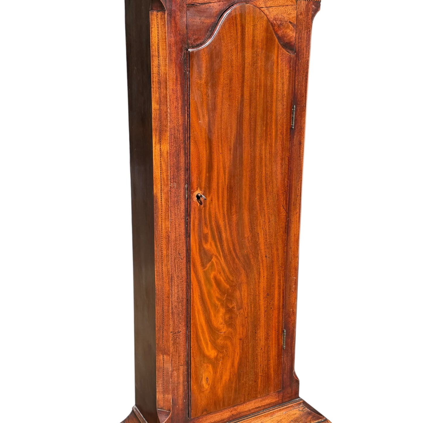 Antique Georgian Scottish 8-Day Longcase Clock by James Forrest Edinburgh – Flame Mahogany Veneer Grandfather Clock