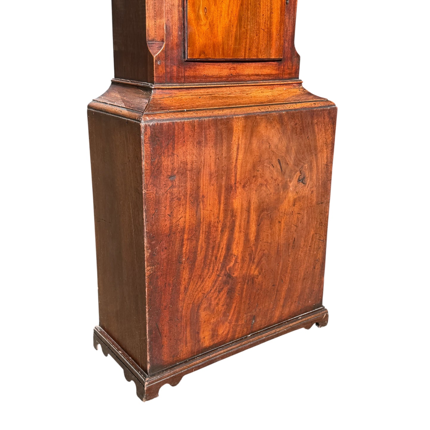 Antique Georgian Scottish 8-Day Longcase Clock by James Forrest Edinburgh – Flame Mahogany Veneer Grandfather Clock
