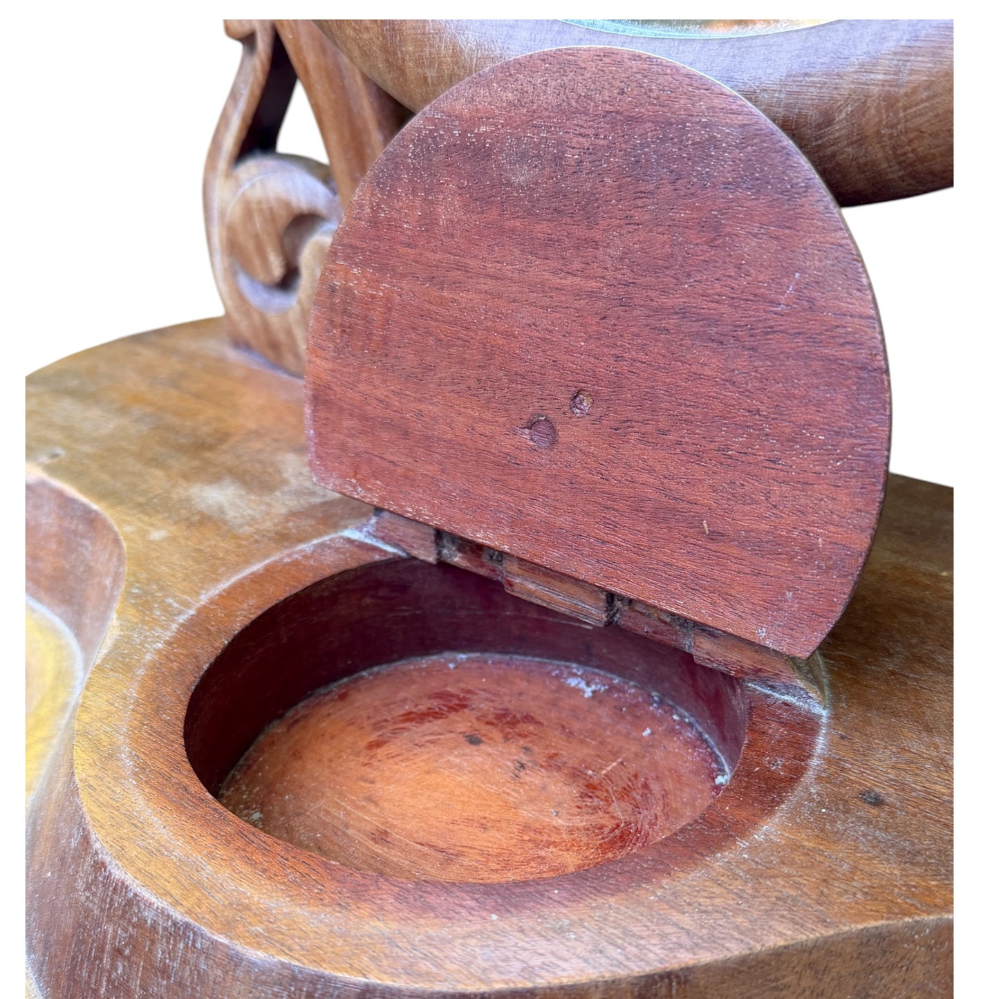 Vintage Oval Dressing Table Tilt Mirror - Vanity Mirror with Trinket Box