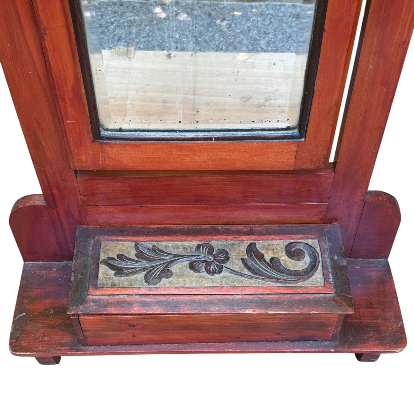Vintage Full Length Cheval Mirror - Tall Standing Mirror with Jewellery Box