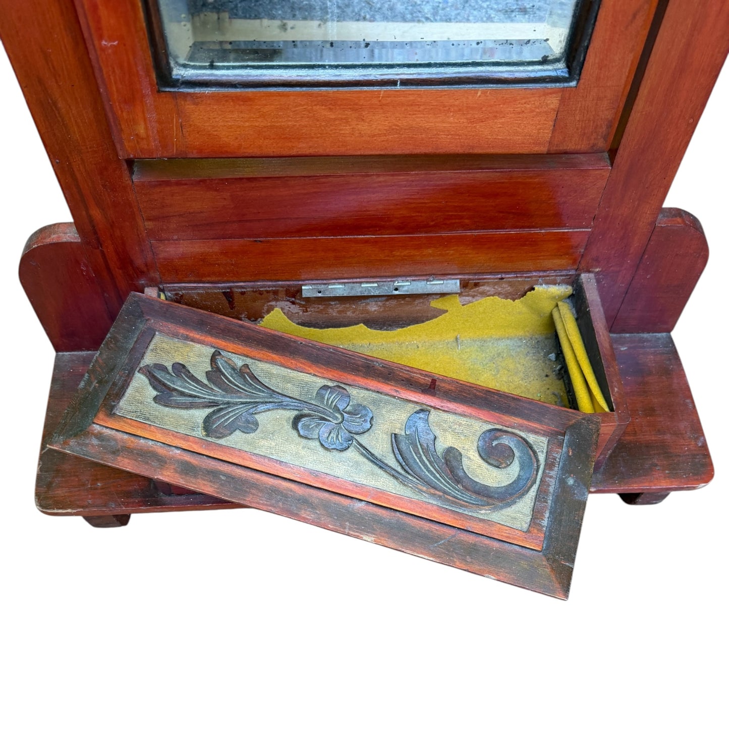 Vintage Full Length Cheval Mirror - Tall Standing Mirror with Jewellery Box