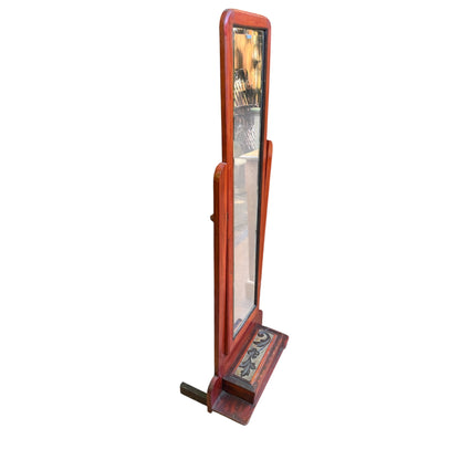 Vintage Full Length Cheval Mirror - Tall Standing Mirror with Jewellery Box