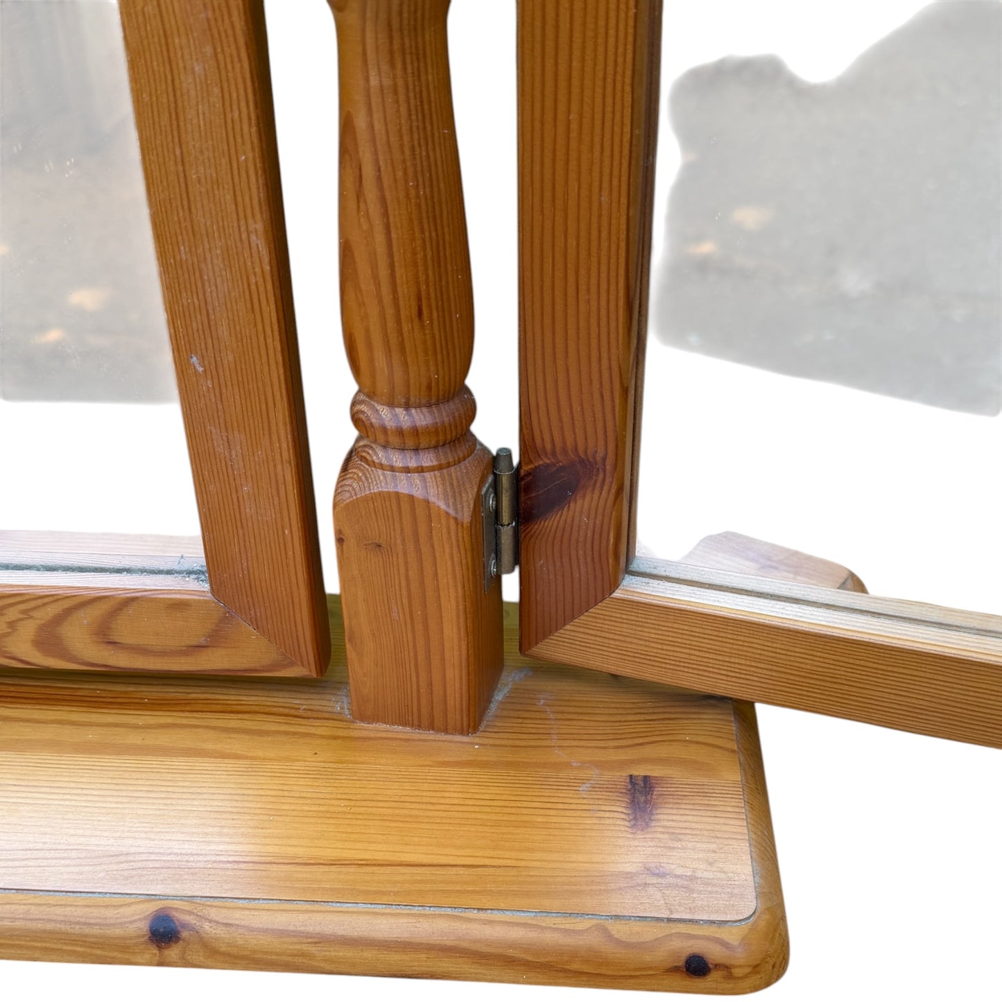 Solid Pine Triple Dressing Table Mirror - Folding Vanity Mirror 3 Way View