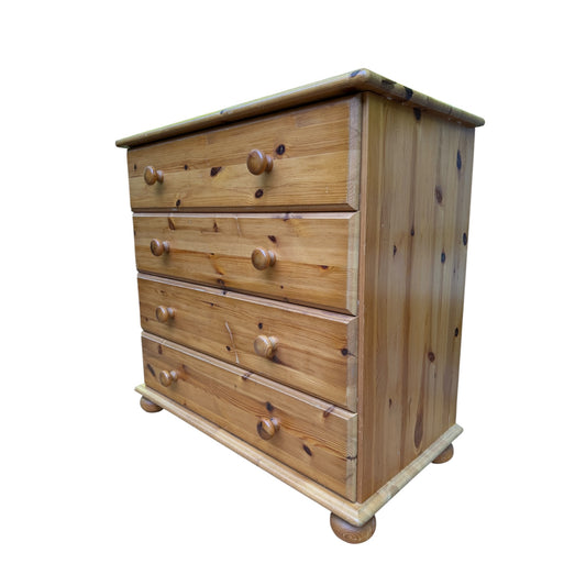 Modern Solid Pine Chest of Drawers - 4 Drawer Bedroom Dresser Upcycle Project