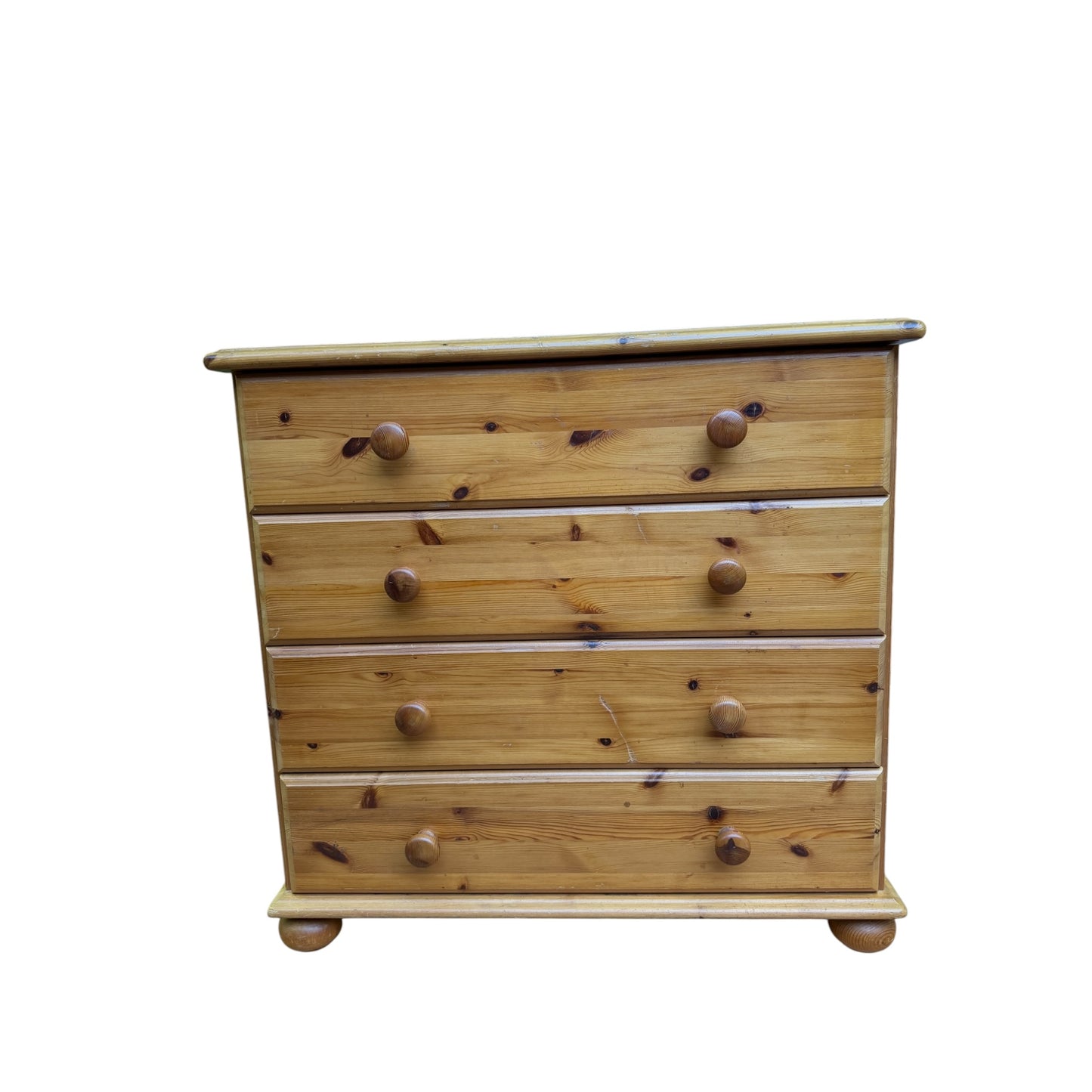 Modern Solid Pine Chest of Drawers - 4 Drawer Bedroom Dresser Upcycle Project