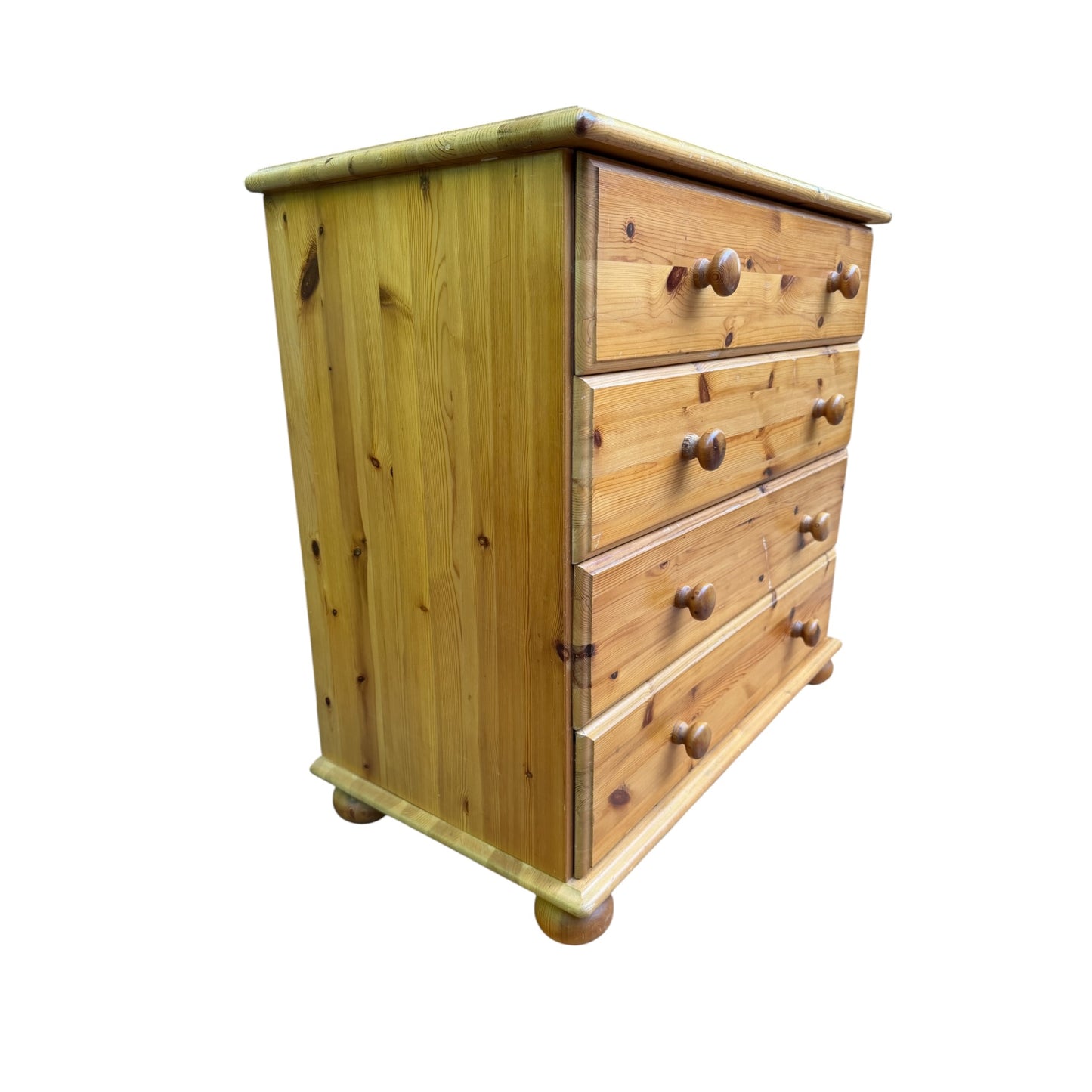Modern Solid Pine Chest of Drawers - 4 Drawer Bedroom Dresser Upcycle Project
