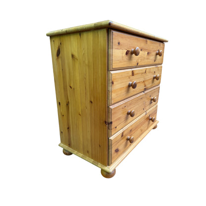 Modern Solid Pine Chest of Drawers - 4 Drawer Bedroom Dresser Upcycle Project